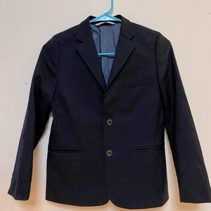 Nordstrom Boys Navy Blue Blazer size 10 Wool/Poly Blend EUC